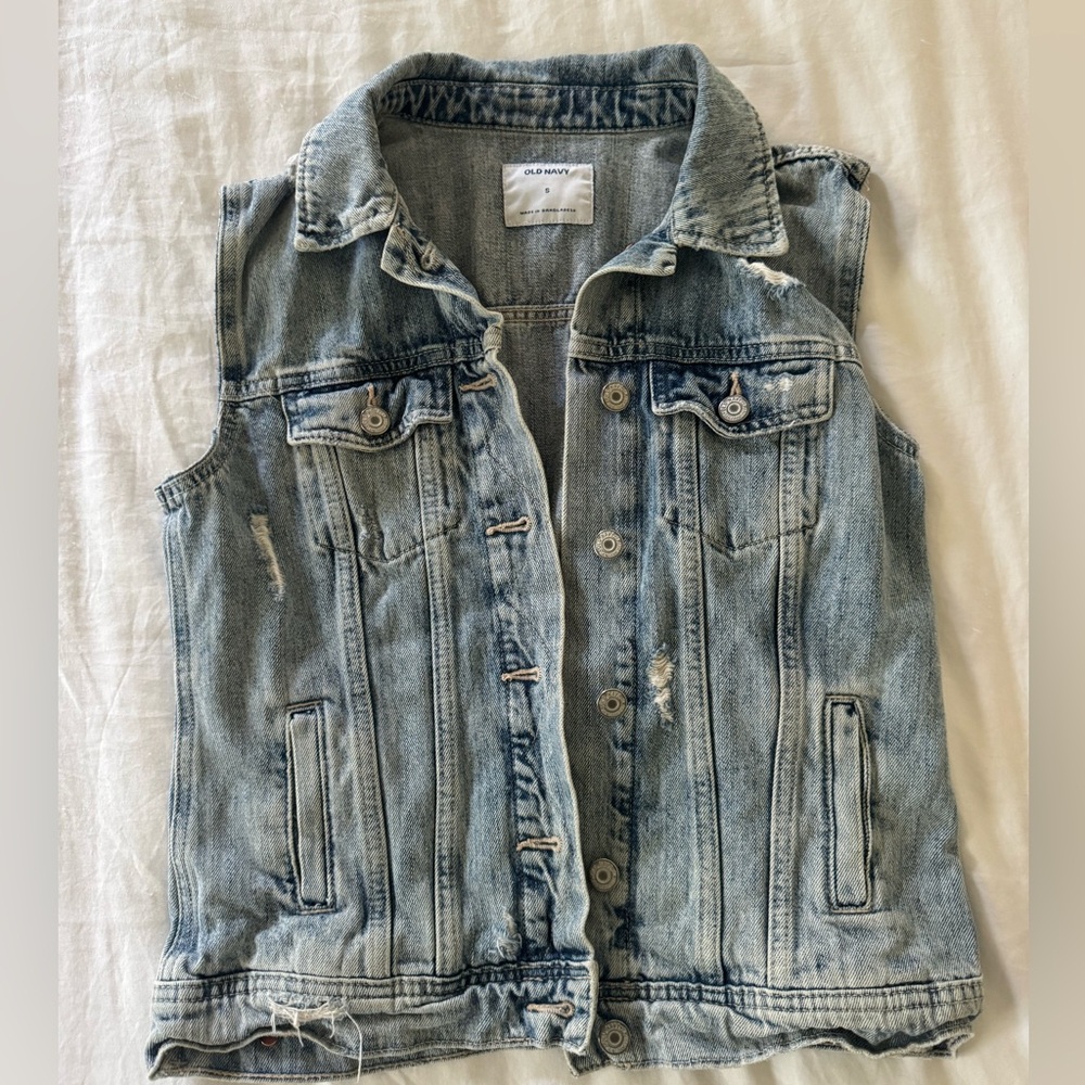 Old Navy Denim Vest - Light Blue